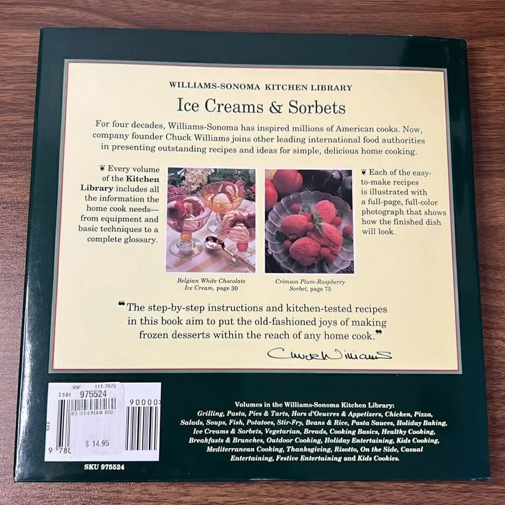 Williams-Sonoma Kitchen Library Cookbook ~ Ice Creams & Sorbets